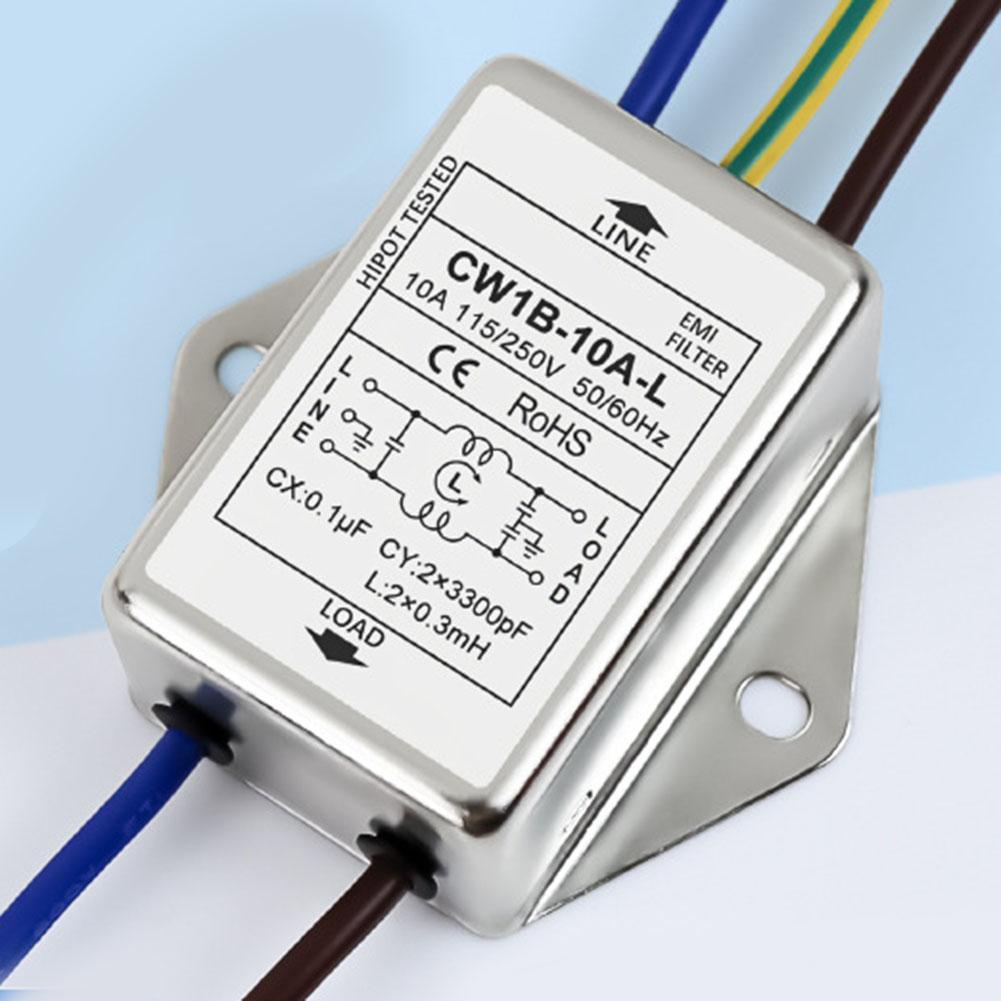 Useful Power Filter Wire Installation 1* 1pcs 250V AC