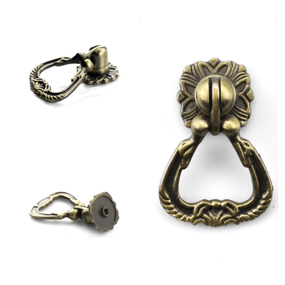 Изящная цинковая цинковая цинковая сплавная подвеска ручка китайская антикварная мебельная фурнитура комоды