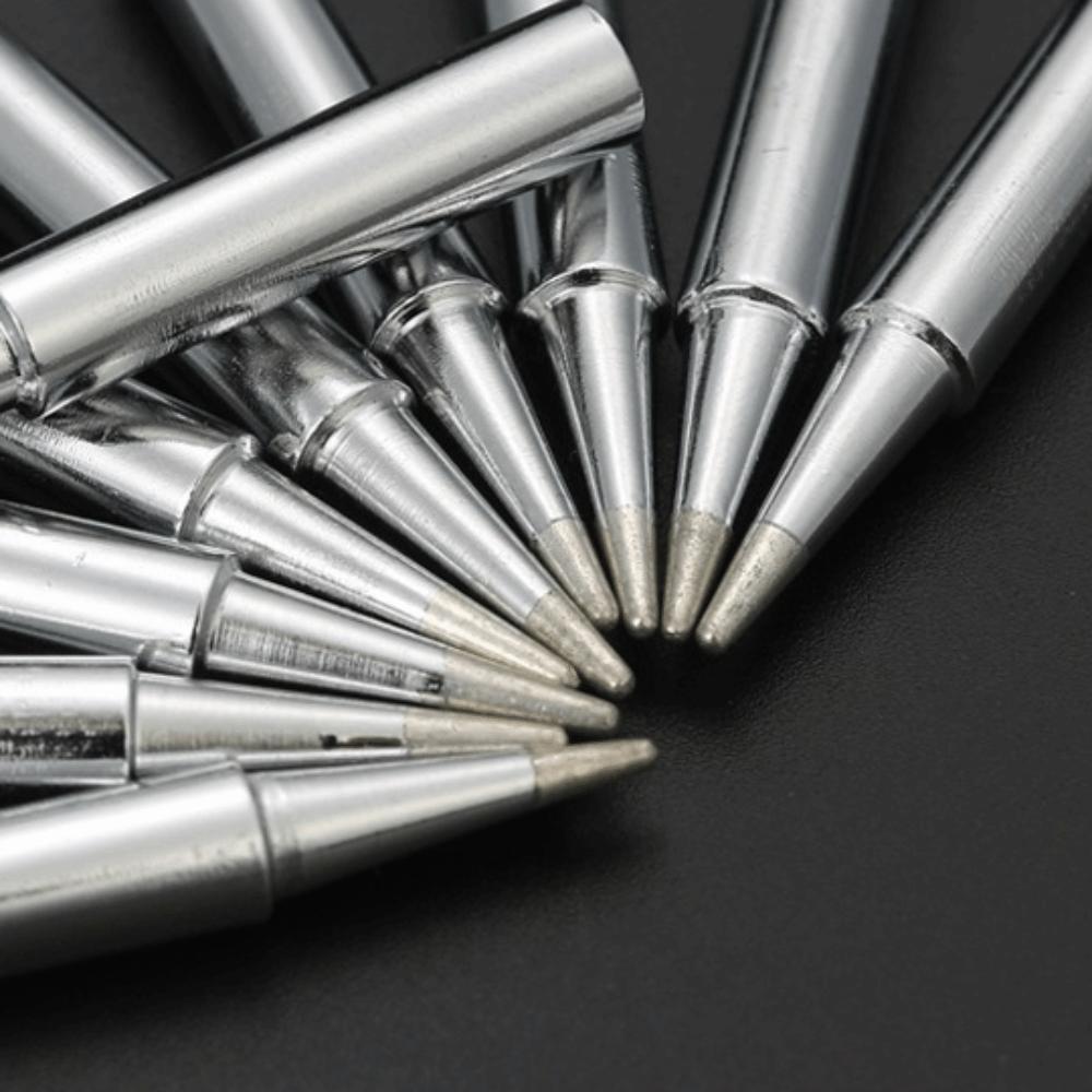 10PCS Silver Soldering Iron Tips 900M-T Series 900M Soldering Tips For Soldering Rework Station