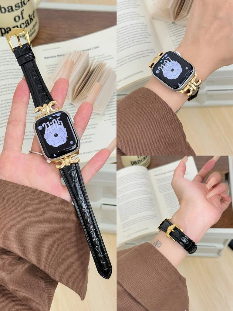 Красивая кожаная петля Correa Для ремешка Apple Watch Серии Ultra 11/10/9/8/7/6/5/4/3/2 38мм 40мм 41мм 42мм 44мм 45мм 46мм 49мм Ремешок