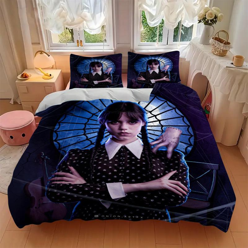 Gothic Spider Web Portrait Print 3Pcs Bedding Setduvet Cover With 2 Bedropillowcase Home Birthday Gift