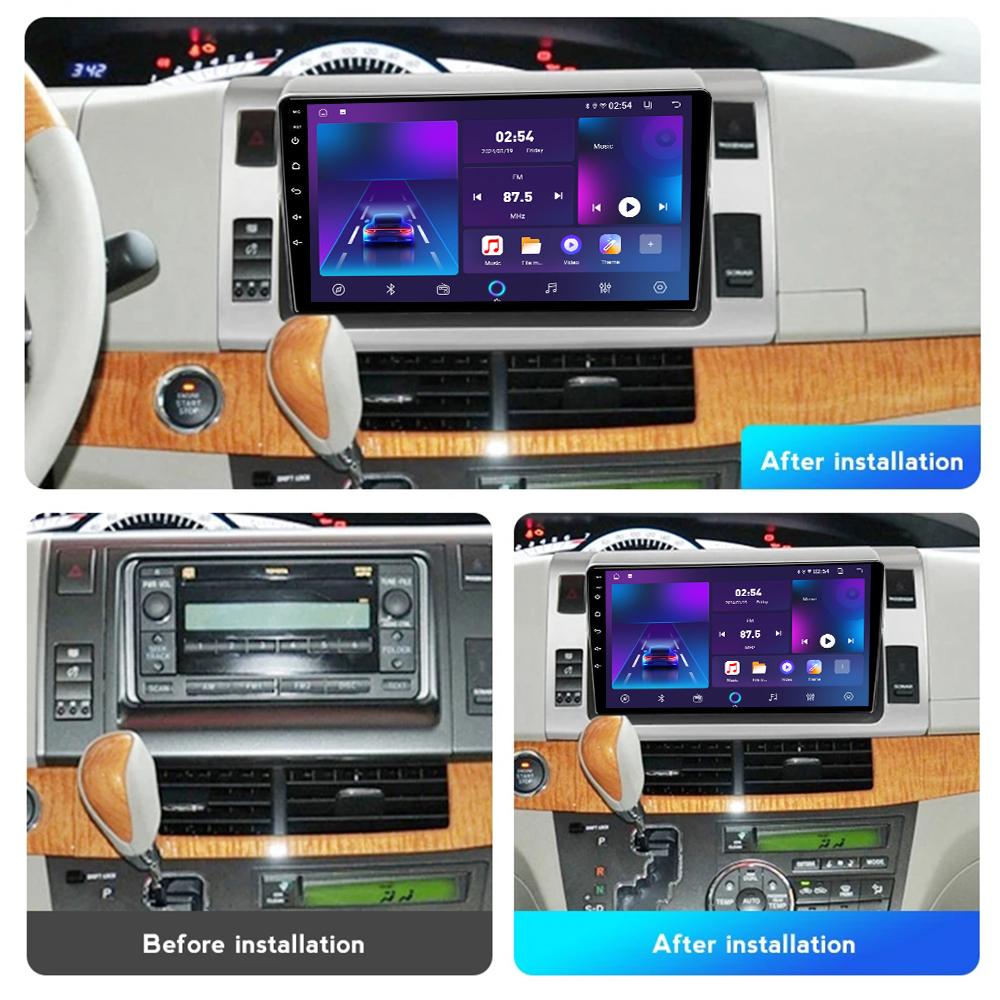 Автомобильная магнитола Android Car-Play для Toyota Estima 2006-2015 Мультимедийный плеер Головное устройство Стерео Навигация GPS BT WIFI, 2+64ГБ