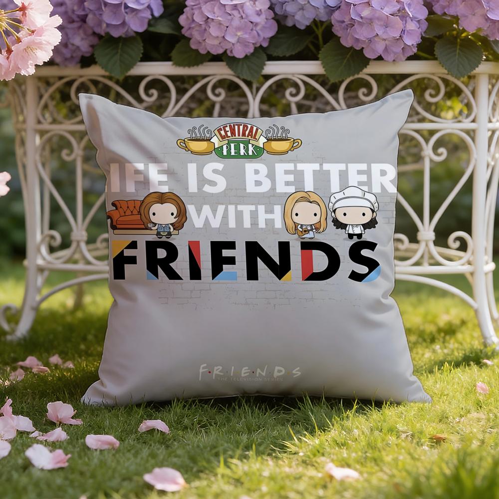 F-FriendsS Подушка-чехол для фильма Домашняя и автомобильная Двухсторонний чехол для подушки: Двусторонняя конструкция для максимального комфорта