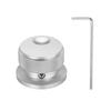 Uxcell Universal Volume and Tone Control Knob with Oval Groove Indicator for Silver 1/4" (6mm) Guitar, 4/5" (30x20mm)