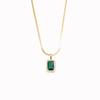 Micro Pave Zircon Rotating Pendant Necklace Women Square Sugar Design Minimalist Cross Border Fashion Jewelry