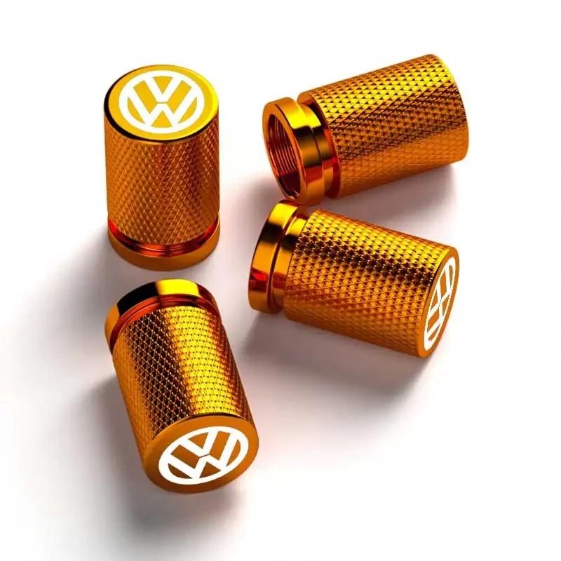 Для VOLKSWAGEN VW 4 шт. Колпачки на ниппель колеса автомобиля из сплава с лазерным логотипом для Volkswagen Rline GTI Jetta Tiguan Scirocco Sagitar Touareg