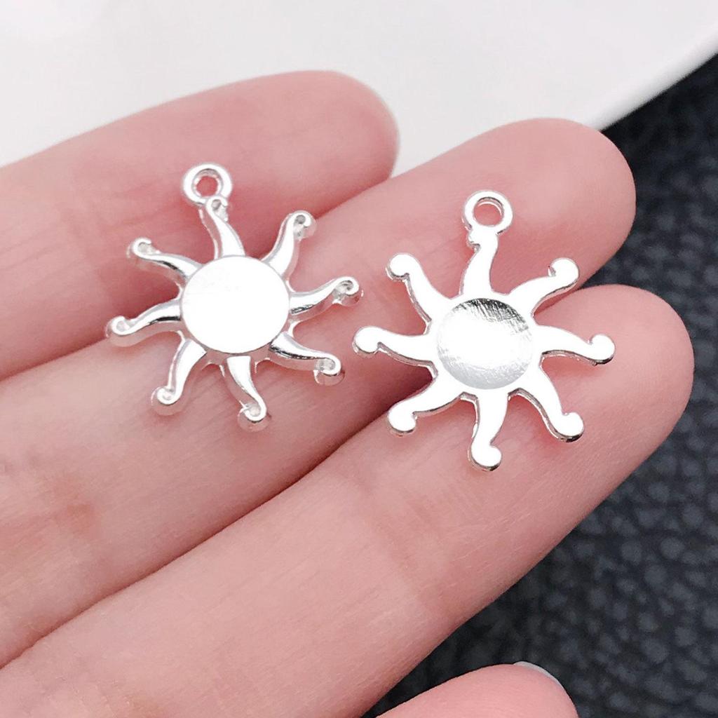 Старинная серебряная подвеска в виде звезды, луны, солнечного шара — аксессуар для самостоятельного изготовления украшений