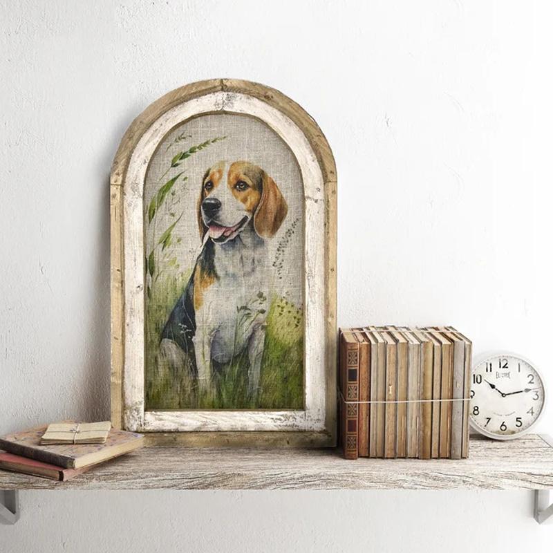 1Pc Retro Wall Art Farmhouse Decor Craft Wooden Print Pictures Arch Design Rustic