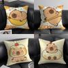 Cute Cartoon Capybara Cushion Cover Pillowcase Ultra Soft Skin Friendly Fabric Cloud Like Comfort  Concealed Zipper