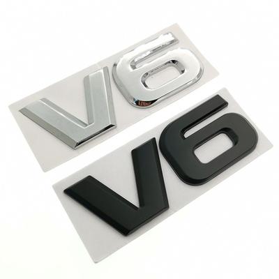 Автомобильный Стайлинг Логотип двигателя V6 3D Металлический сплав Клейкая Эмблема Задний Багажник Значок Наклейка На Крыло Наклейка Кузов Авто Аксессуар