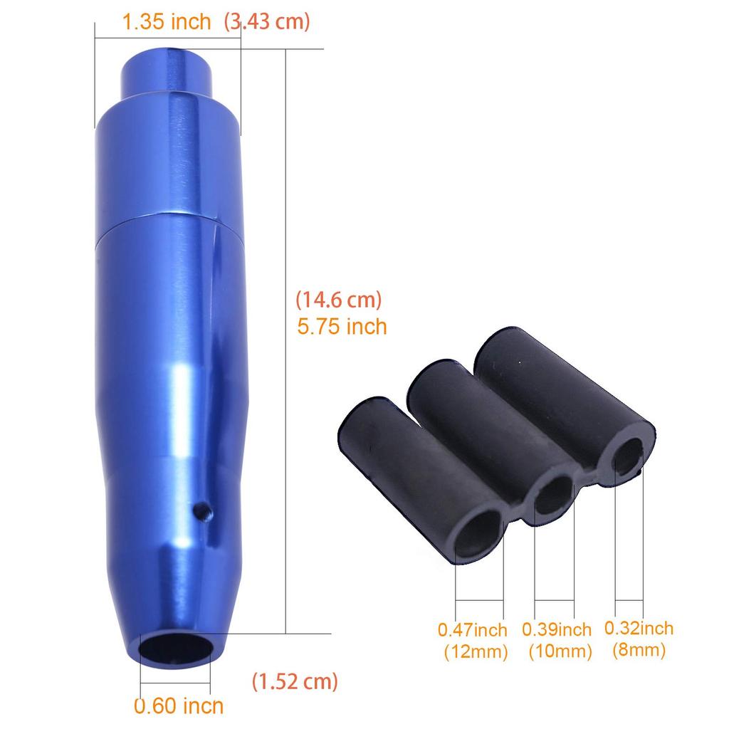 Arenbel Push Car Shift Knob, Aluminum Shift Lever Grip, Fits Most Automatic Cars, Blue