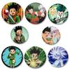32/44/58mm Round Display Brooches Lapel Pins Hunter X Hunter HD Print Brooch Japanese Hot Blooded Anime Badge Jewelry Fans Collections Gift