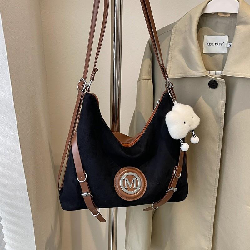 Модная повседневная сумка-тоут для женщин, прочный рюкзак с замшевой текстурой