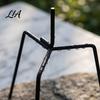 Courtyard Landscaping Accessory Heavy Duty Iron Garden Stake, Triangular Stability Ground Peg, Rust Weatherproof Metal Support Resistant Bracket