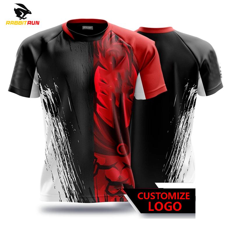 Мужская футболка Быстросохнущая футболка Игровая одежда для соревнований Футболки с коротким рукавом с принтом Дышащие спортивные топы для мальчиков