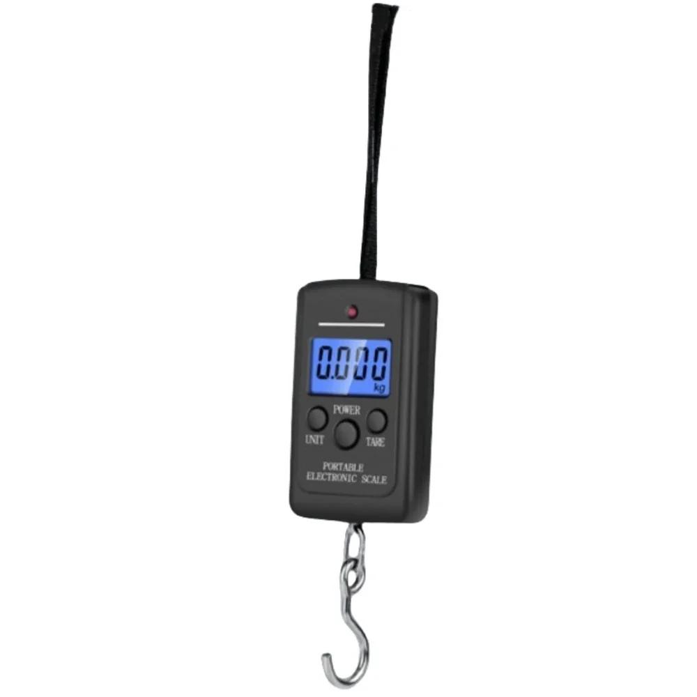 40 кг х 10 г мини-цифровые весы для рыбалки, багажа, путешествий, взвешивания, безмен, подвесные электронные весы с крючком