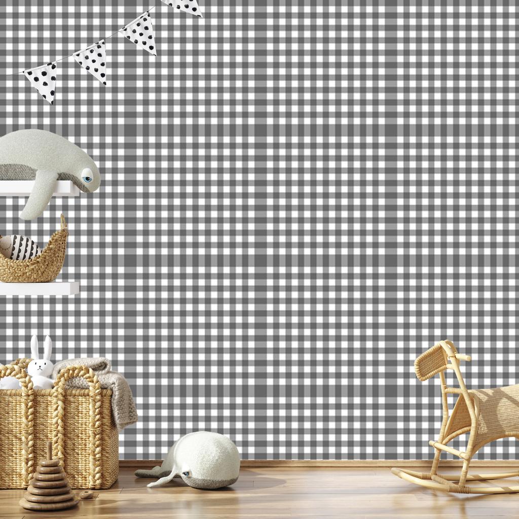 Wallpaper Fabric Pattern Gray and Light Gray 50x1000