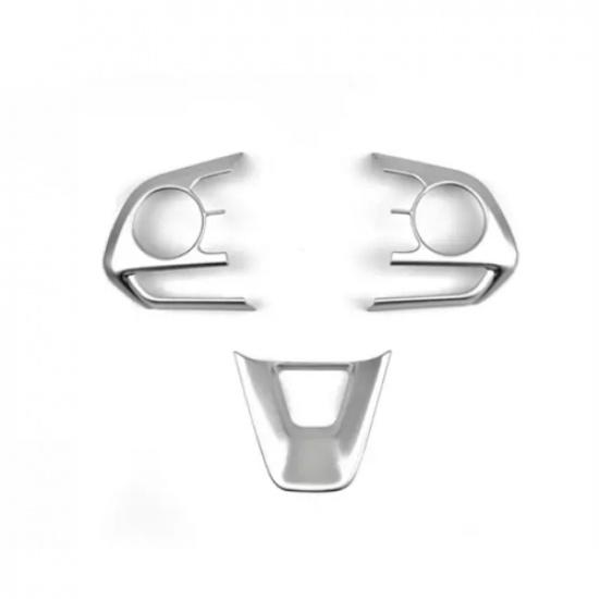 Matte silver internal Steering Wheel Trim 3pcs For Toyota Corolla -2025