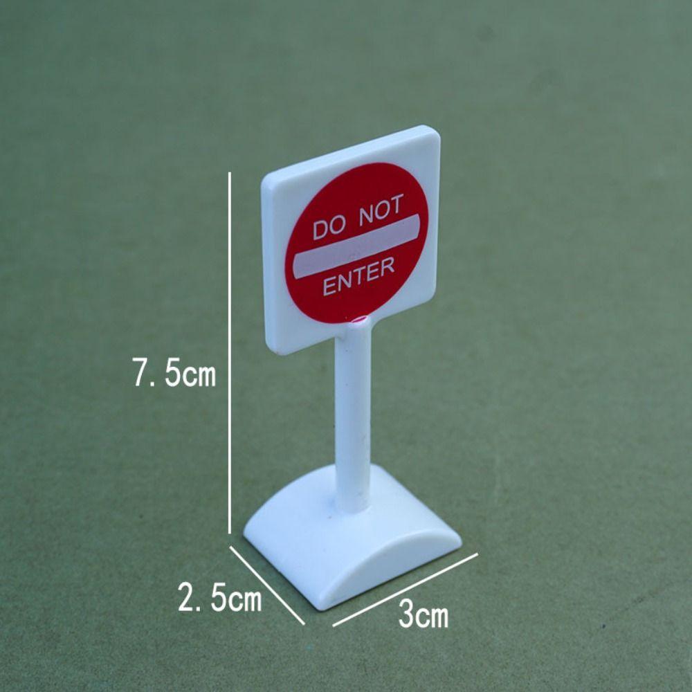 Model Toy Simulation City Road Signs Road Block Mini Traffic Road Signs City Street