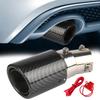 Carbon Fiber Tail Pipes Universal Car Modified With Red/Blue LED Flaming Luminous 63-65mm Inlet Car Exhaust Muffler Pipe