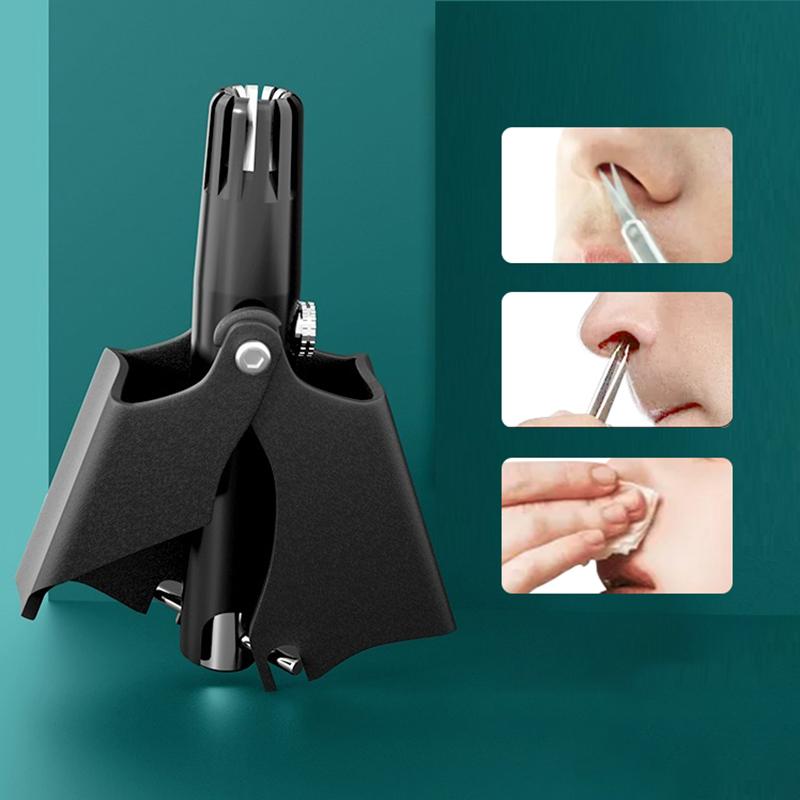 Триммер для носа для мужчин Триммер из нержавеющей стали для носа Вибрисса бритва бритва моющийся портативный триммер для волос в носу и ушах
