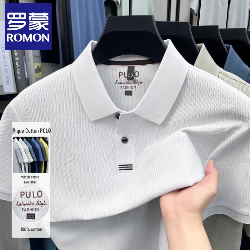 Romon Men's 100% Cotton Polo Shirt