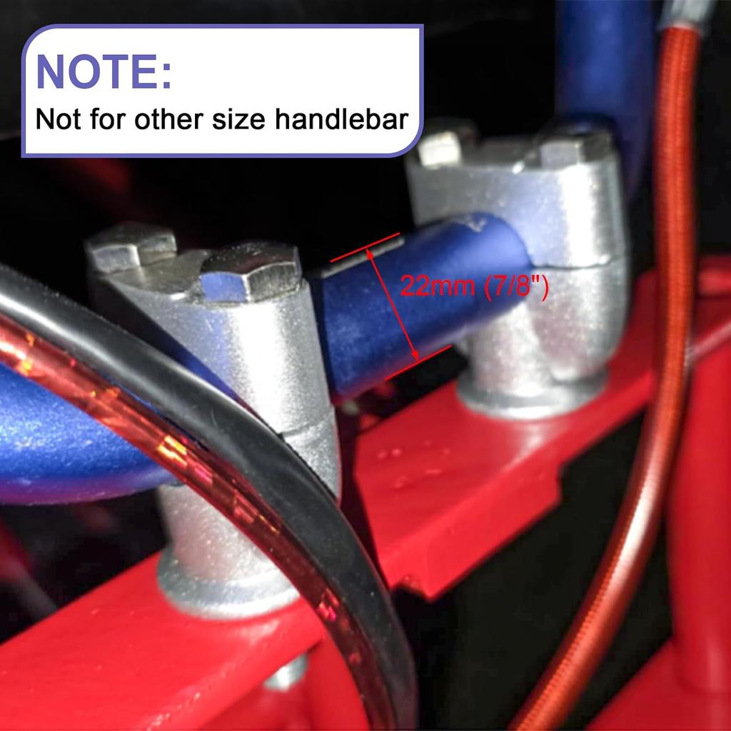 22Mm 7/8 Handlebar Risers Mount Clamps Motorcycle Handle Bar Riser Replacement For Apollo 250 Ninja 500 XT600 XR50 Dirt Pit Bike ATV Scooter