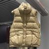 Осень и зима новый пуховик женский жилет воротник-стойка короткий свободный повседневный маленький жилет жилет белый утиный пуховик