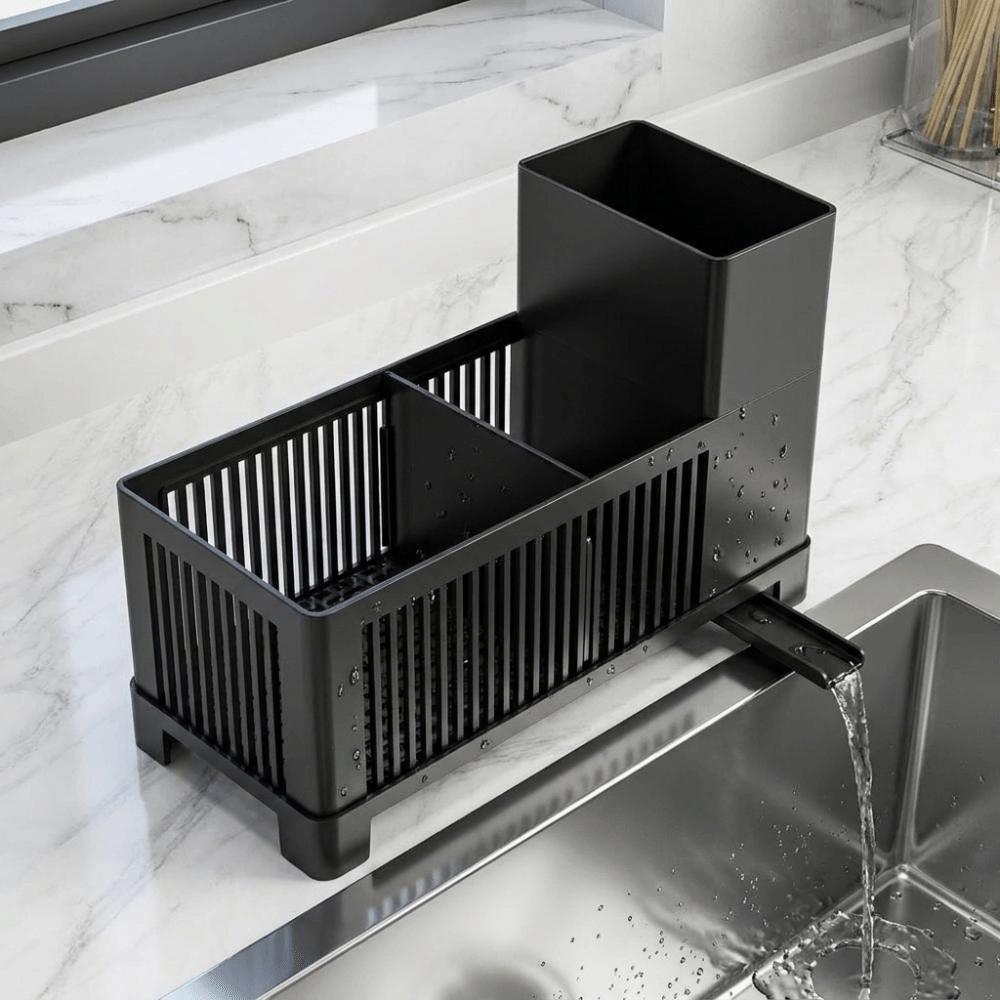 Plastic Kitchen Sink Organizer Drying Dish Soap Dispenser Holder Sponge Holder Kitchen