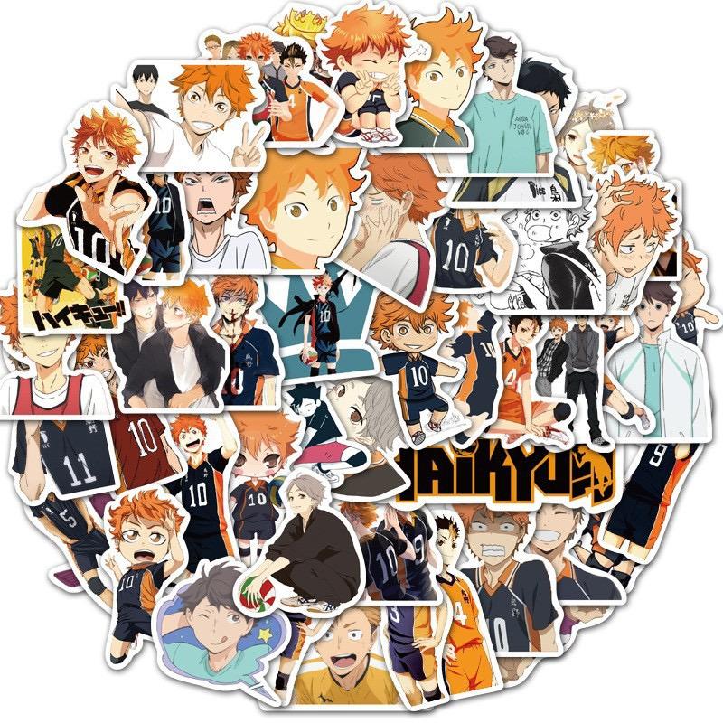 Япония Аниме Очаровательные Наклейки Haikyuu Хинаты Шоё Кагеяма Тобио Скрапбукинг DIY Дневник Планировщик Haikyu Наклейки Студенческие Канцелярские Принадлежности