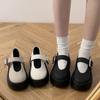 Модные женские мокасины Осенние новые туфли на платформе на каблуках Британский стиль Лолита на низком каблуке Туфли Мэри Джейн Jk Uniform Shoes Повседневные туфли Мэри Джейн