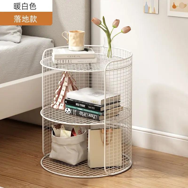 Гостиная Диван Приставной Столик Съемная Спальня Тумбочка Многослойная Круглая Вспомогательная Маленькая Тележка С Колесами