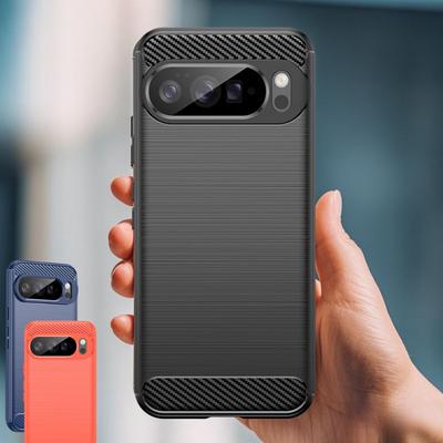 Для Google Pixel 10 Pro Чехол Силиконовый Защитник из Углеродного Волокна Чехол для Телефона Pixel 10 Pro Чехол Ударопрочный ТПУ Чехол для Pixel 10 Pro XL