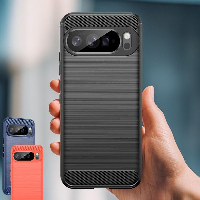 Для Google Pixel 10 Pro Чехол Силиконовый Защитник из Углеродного Волокна Чехол для Телефона Pixel 10 Pro Чехол Ударопрочный ТПУ Чехол для Pixel 10 Pro XL