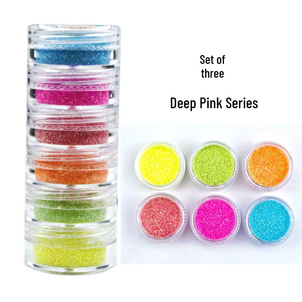 6-Piece Autumn & Winter Maple Leaf Glitter Nail Art Set