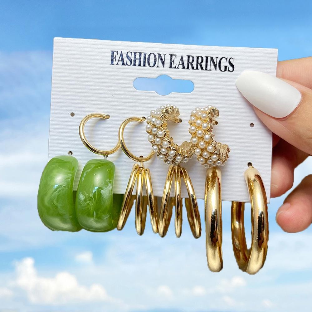 iF ME Модный комплект жемчужных серег, женские роскошные серьги-гвоздики с бабочкой и сердцем, золотые серьги-гвоздики из смолы, серьги-кольца, ювелирные аксессуары