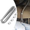 Stainless Steel Exhaust Hose Sturdy Auto with Clamps Air Heater Pipe
