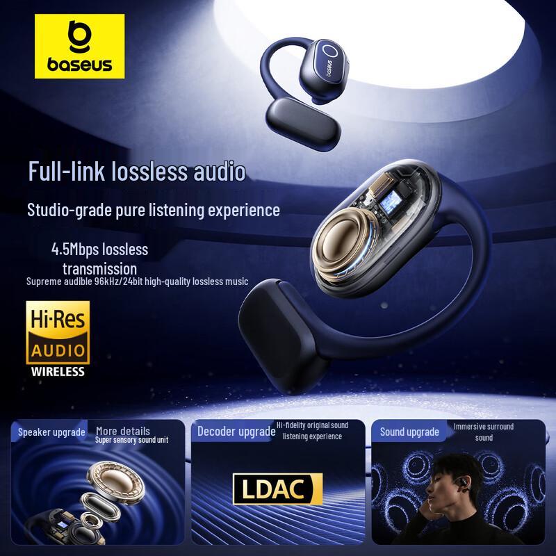 Baseus Наушники-вкладыши с открытым ухом Bowie MF1, беспроводные, с заушным креплением