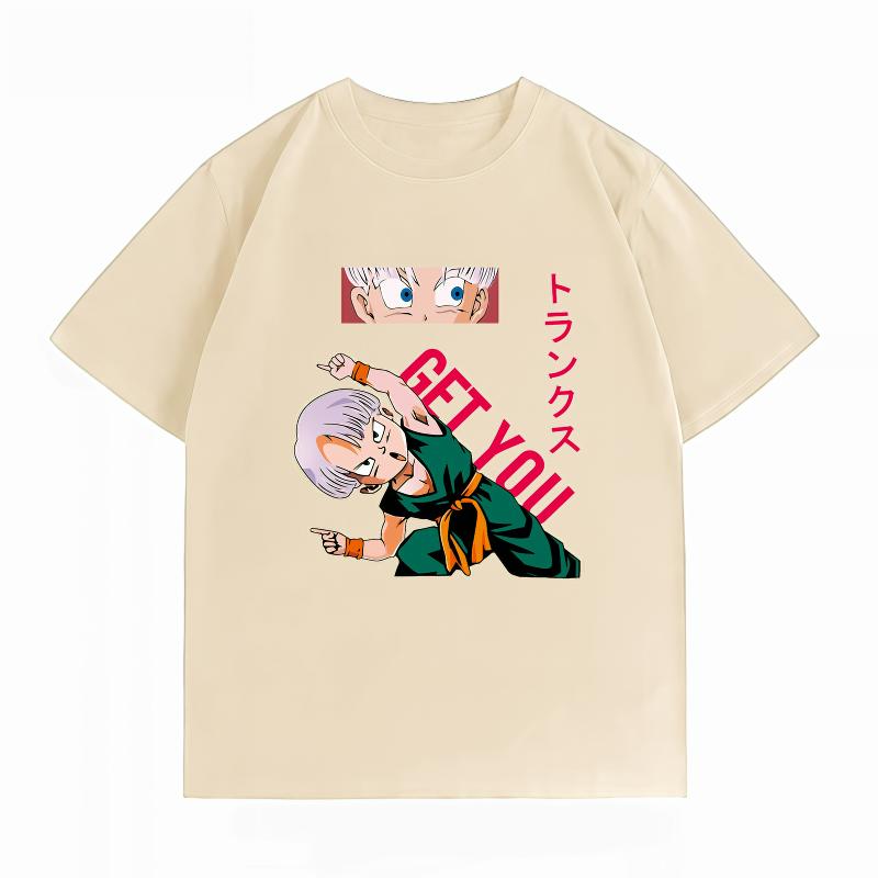 Unisexs Clothing New 100 Cotton Breathable Summer TShirt Dragon Ball Kid Trunks Print Casual Streetwear Unisexs Tops