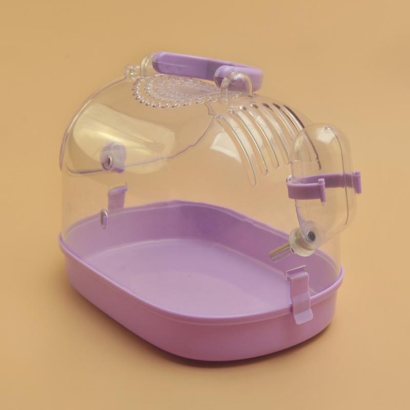 Pet Carriers Box for Hamster Carry Cage Small Animals Travel Box with Water Bottle GuineaPigs Pet Transport Carry Case