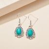 4Pcs/Set Electroplating Boho Turquoise Jewelry Set Vintage Women's Jewelry Set  Valentine's Day