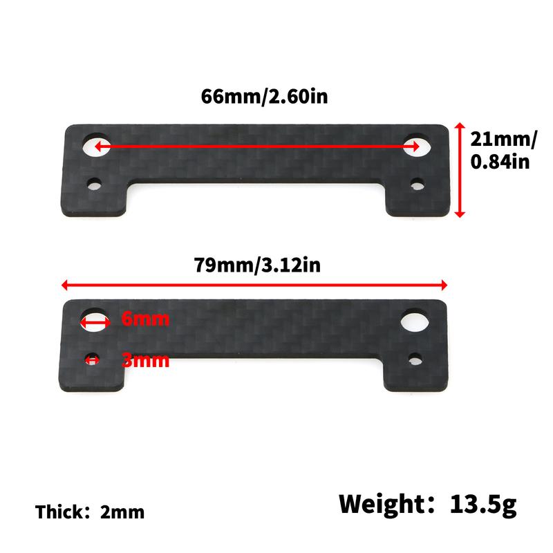 Carbon Fiber Front Rear Body Mount Crossmember Invisible Body Mount Post for Tamiya TT01 TT02 XV01 1/10 RC Car Upgrade Parts