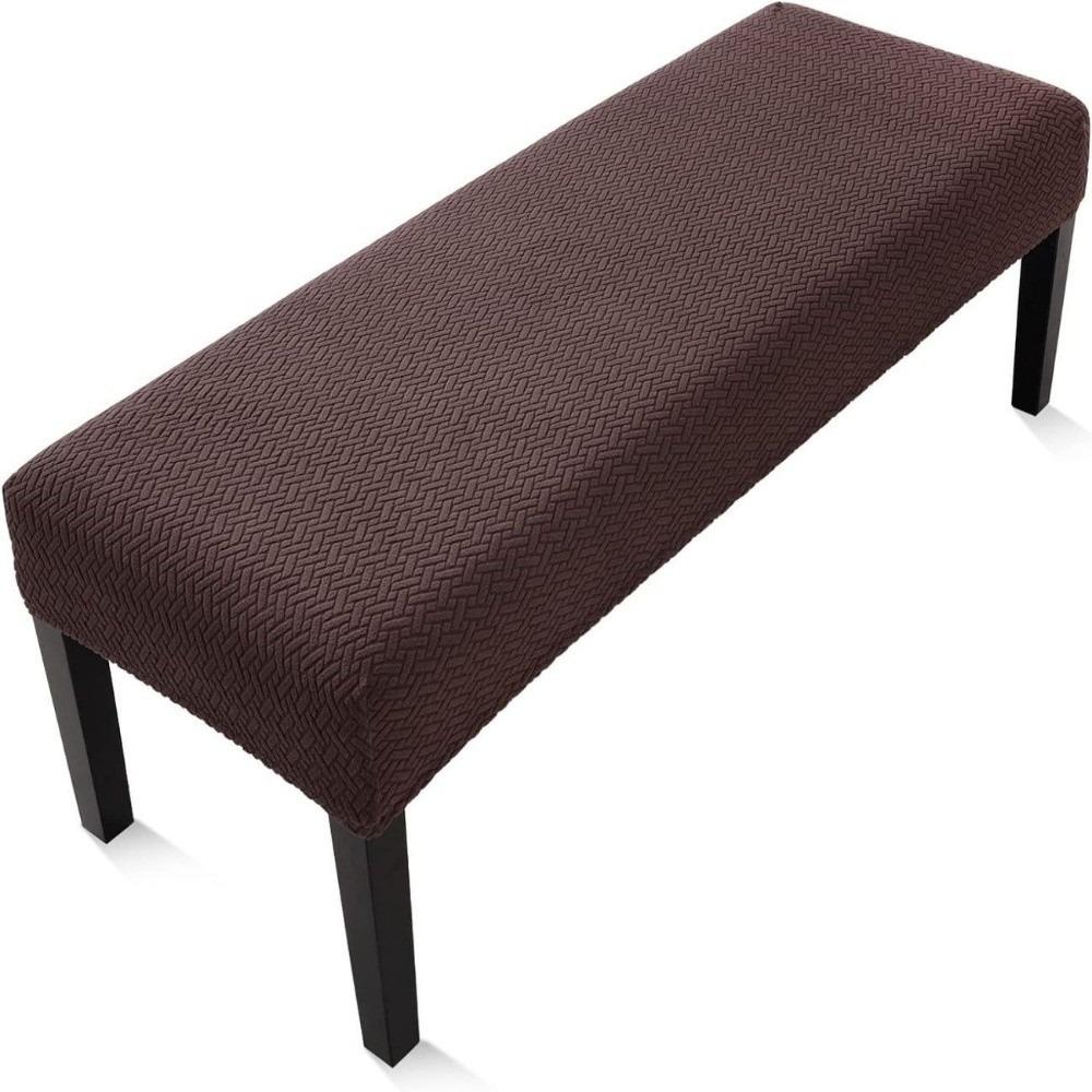 Anti-Dust Design Dining Bench Cover Jacquard Fabric Stretch Bench Cover  Dining Room Use