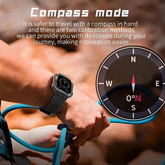 SACOSDING Apollo-002s-A Men 2.0inch Large Screen Compass Bluetooth Call Outdoor Sports Watches Fitness Smartwatch Women