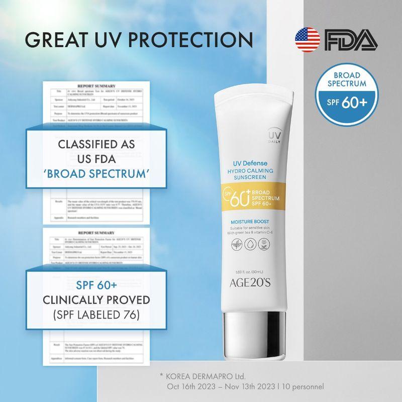 [AGE20'S] Солнцезащитный крем UV Defense Hydro Calming 50 мл