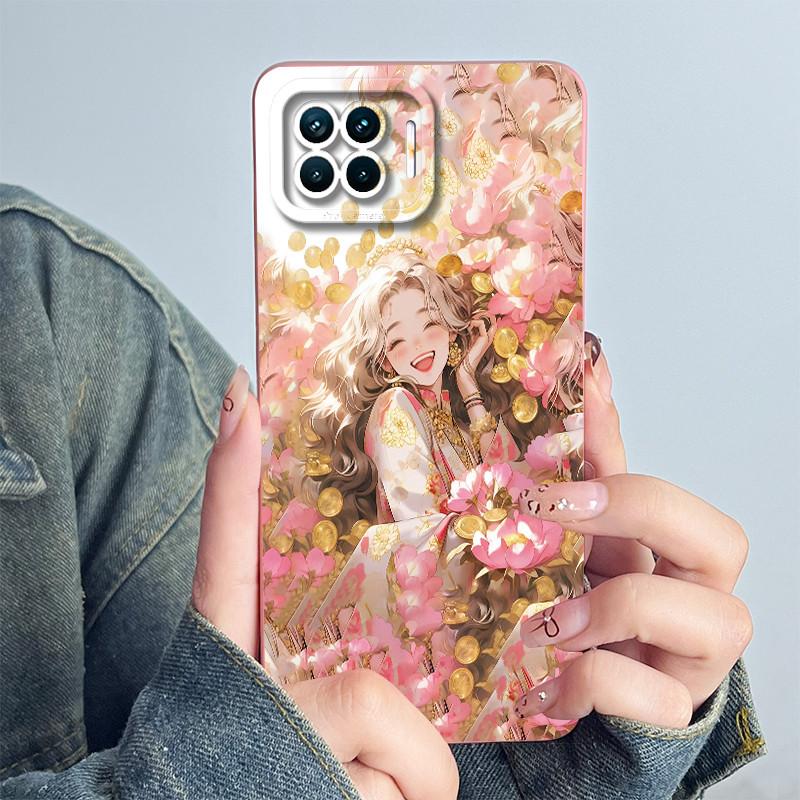 Чехол для телефона OPPO Reno4 Lite Reno4 F Чехол Reno 4 Lite 4F Мягкий Силикон Мультяшный Funda Милый Панда Цветок Печатный Coque Корпус