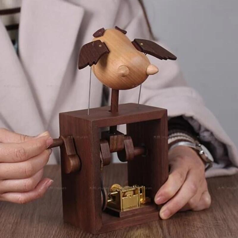 Маленькая летающая свинка Музыкальная шкатулка ручная Работа Подарок на день рождения для девушки Креативное украшение Подарок для дома Музыкальная шкатулка летающая свинка