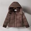 Кофейная куртка Maillard на пуху для женщин, новая хлопковая куртка с воротником из овечьей шерсти, утолщенное пальто