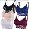 Women's Lace Racerback Tank Top with Chest Pads - Sexy Plus Size Bandeau Base Layer Thin Underwear