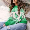 Women's Sweater Women's Loose Pullover Christmas O-Neck Knit Sweater